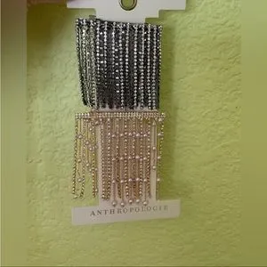 Anthropologie set of two crystal fringe hair clips 24 Best Hair Clips - Cute, Trendy Barrettes and Hair Accessories main image 4